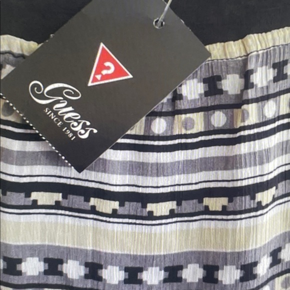 Guess Black and White Striped Scoop Neck Tank - Picture 4 of 5